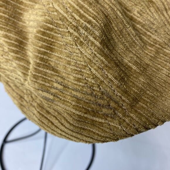 Stetson Tan Corduroy Cap Newsboy Newsie Hat Driving Cap Plaid Lined - Picture 5 of 8